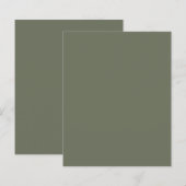 Mossgroen op maat gesneden papiervel (Voorkant / Achterkant)
