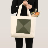 Mossgroene diamantrooster-tas grote tote bag (Voorkant (product))