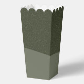 Mossgroene Favor Box met gestructureerde bovenkant Bedankdoosjes (Achterkant)