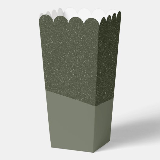 Mossgroene Favor Box met gestructureerde bovenkant Bedankdoosjes (Achterkant)