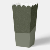 Mossgroene Favor Box met gestructureerde bovenkant Bedankdoosjes (Voorkant)