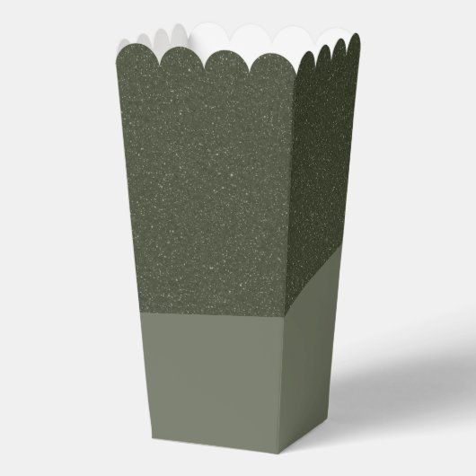 Mossgroene Favor Box met gestructureerde bovenkant Bedankdoosjes (Voorkant)