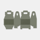 Mossgroene paneel Favor doos met gestructureerde v Bedankdoosjes (Uitgevouwen)