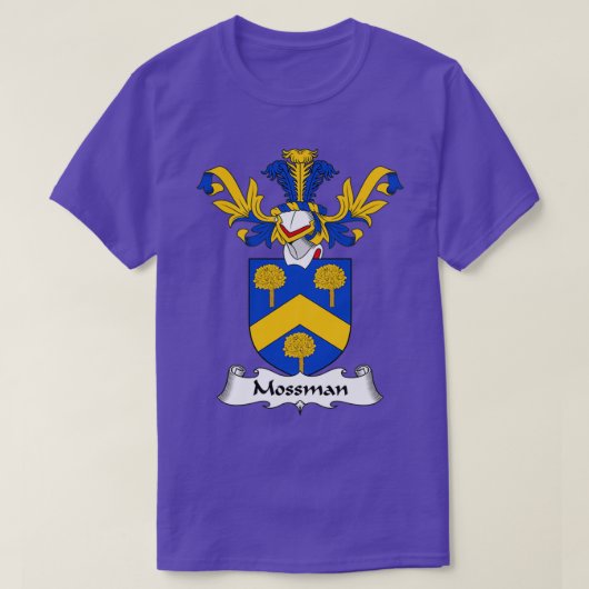 Mossman Coat of Arms Family Crest T-shirt (Design voorkant)