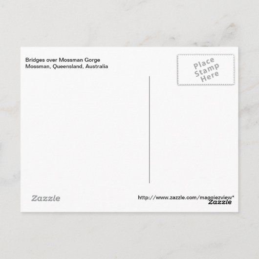 Mossman Gorge - Queensland Australië Briefkaart (Achterkant)