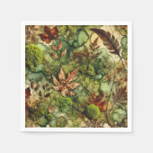 Mossy Autumn Forest Alcohol Ink Decoupage Papier Servet (Voorkant)