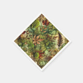 Mossy Autumn Forest Alcohol Ink Decoupage Papier Servet (Hoek)