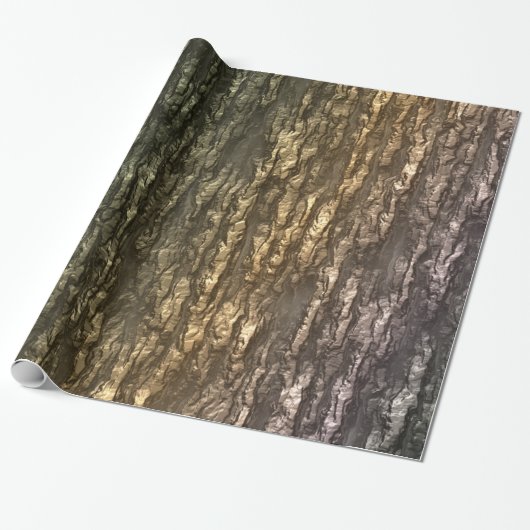 Mossy Bark Camo Wrapping Paper Cadeaupapier (Uitgerold)