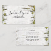 Mossy berk rustiek land bos visitekaartje (Voorkant / Achterkant)