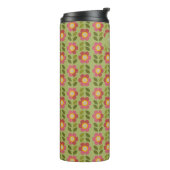 Mossy Bloom Bloemen Thermische Tumbler Thermosbeker (Gedraaid links)