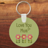 MOSSY BLOOM - Floral Key Ring Moederdag Sleutelhanger (Voorkant)