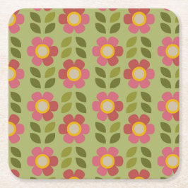 MOSSY BLOOM - Modern Floral Paper Onderzetter