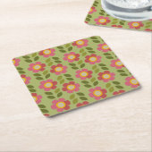 MOSSY BLOOM - Moderne Bloemen Onderzetter (Schuin)