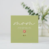 MOSSY BLOOM - Moederdag Bloemenuitnodiging Kaart (Staand voorkant)