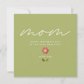 MOSSY BLOOM - Moederdag Bloemenuitnodiging Kaart (Voorkant)