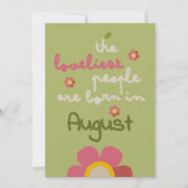 MOSSY BLOOM - Verjaardag Bloemen Uitnodiging Kaart (Voorkant)