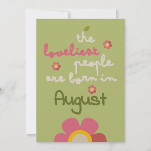 MOSSY BLOOM - Verjaardag Bloemen Uitnodiging Kaart (Voorkant)