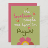 MOSSY BLOOM - Verjaardag Bloemen Uitnodiging Kaart (Voorkant / Achterkant)