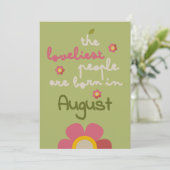 MOSSY BLOOM - Verjaardag Bloemen Uitnodiging Kaart (Staand voorkant)