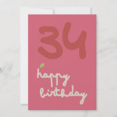 MOSSY BLOOM - Verjaardag Bloemen Uitnodiging Kaart (Voorkant)