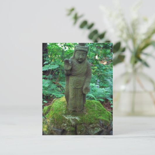 Mossy Buddha Briefkaart (Staand voorkant)