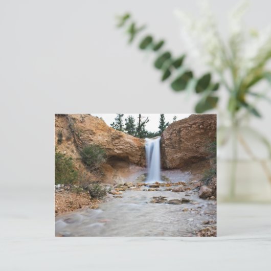 Mossy Cave Waterfall Briefkaart (Staand voorkant)