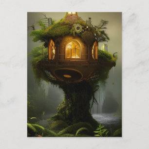 Mossy Fairy House Briefkaart