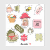 Mossy & Fern Schattigee Paddenstoelen & Gezellige  Sticker (Vel)