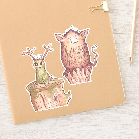 Mossy Forest Critters Vinyl Stickers (Notitieboek)