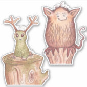 Mossy Forest Critters Vinyl Stickers (Voorkant)