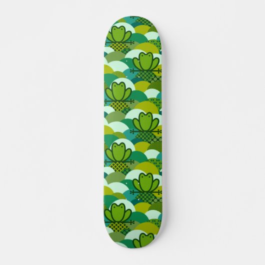 Mossy frog persoonlijk skateboard (Voorkant)