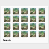 Mossy Frog Vierkante Sticker (Vel)