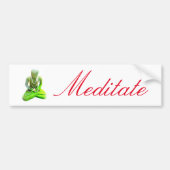 Mossy Green Buddha Meditating Bumpersticker (Voorkant)