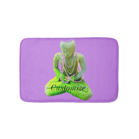 Mossy Green Buddha Meditating Thunder_Cove Badmat (Voorkant)