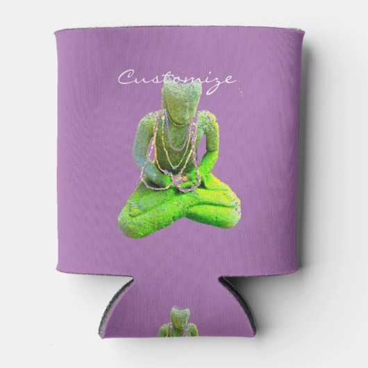 Mossy Green Buddha Meditating Thunder_Cove Blikjeskoeler (Voorkant)