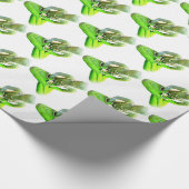 Mossy Green Buddha Meditating Thunder_Cove Cadeaupapier (Hoek)