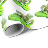 Mossy Green Buddha Meditating Thunder_Cove Cadeaupapier (Rol Hoek)