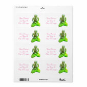 Mossy Green Buddha Meditating Thunder_Cove Etiket (Full Sheet)