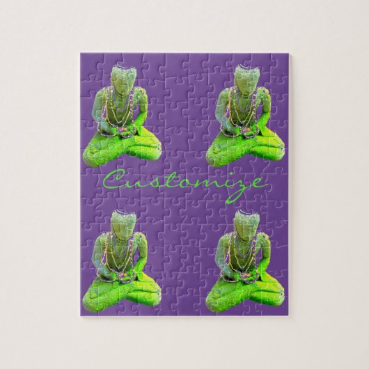 Mossy Green Buddha Meditating Thunder_Cove Legpuzzel (Verticaal)