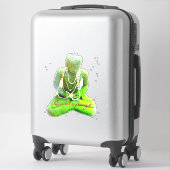 Mossy Green Buddha Meditating Thunder_Cove Sticker (Koffer)