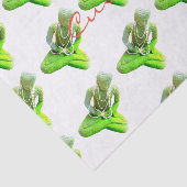 Mossy Green Buddha Meditating Thunder_Cove Tissuepapier (Detail)