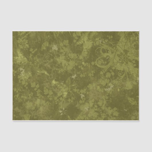 Mossy Green Foliage Tissue Paper Tissuepapier (Voorkant)