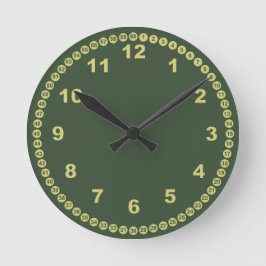 Mossy Green Wall Clock Ronde Klok