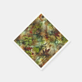 Mossy Herfst Forest Alcohol Ink Decoupage Papier Servet (Hoek)