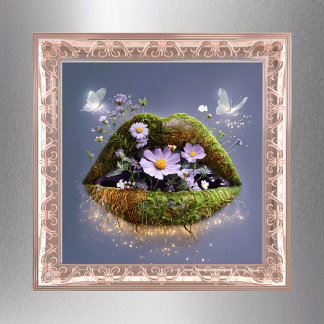 Mossy Lips Floral Art Print