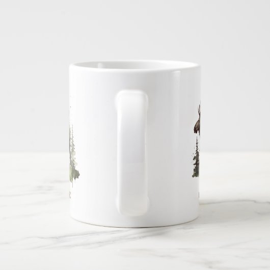 Mossy Moose Wildlife Portrait, op maat Grote Koffiekop (Achterkant)