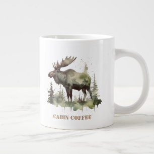 Mossy Moose Wildlife Portrait, op maat Grote Koffiekop