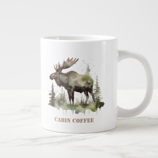 Mossy Moose Wildlife Portrait, op maat Grote Koffiekop (Rechts)