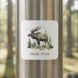 Mossy Moose Wildlife Portrait, op maat Vierkante Sticker