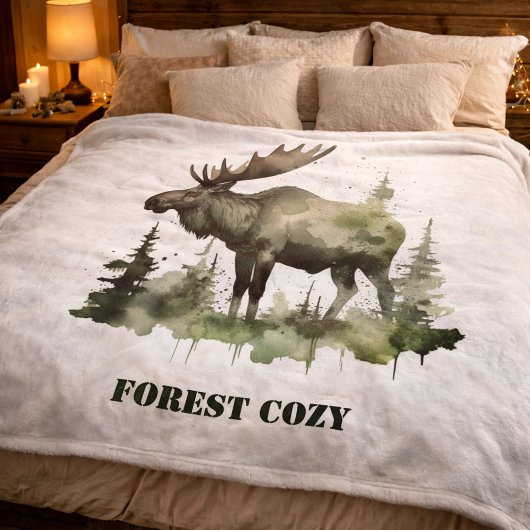 Mossy Moose Wildlife Portret Fleece Deken